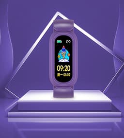 DrPhone KidsTime X13 – Smartwatch Voor Kinderen – IP68 Waterdichte Smartwatch – Hartslagmonitor – Slaapmonitoring – Mobiele App (Alleen voor Android Systeem) - 0.96 Inch TFT Kleurenscherm – Stappenteller – Calorie teller - Paars — thumbnail 3