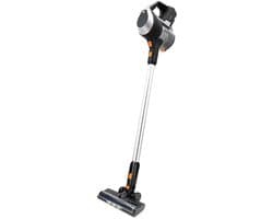 Nedis - Draadloze Steelstofzuiger - 130W - HEPA - LED Borstel - Oranje/Zwart
