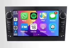 Autoradio 2/32GB met Carplay en Android auto | Geschikt voor Opel Astra H, Corsa D, Vectra C, Combo, Antara, Zafira, Meriva, Vivaro, Tigra 2001-2013 | Radio scherm met Navigatie | 2001 2002 2003 2004 2005 2006 2007 2008 2009 2010 2011 2012 | Zwart — thumbnail 2