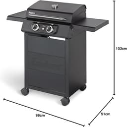 Elektrische grill eCRAVE met gegoten grillwagen - opbergruimte - SIMPLE CLEAN reinigingssysteem - 2 verwarmingselementen - vormvaste braadmuts - thermometer — thumbnail 3