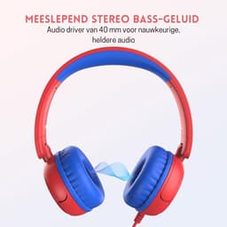 StayPowered Koptelefoon - Veilig & Comfortabel voor Kinderen - 85dB Geluidslimiet - Zacht Memory-Schuim - Ergonomisch Ontwerp - Opvouwbaar & Duurzaam - Verstrengelvrij Kabel - Universele Compatibiliteit - Rood - Levering Sneller dan Aangegeven! — thumbnail 4