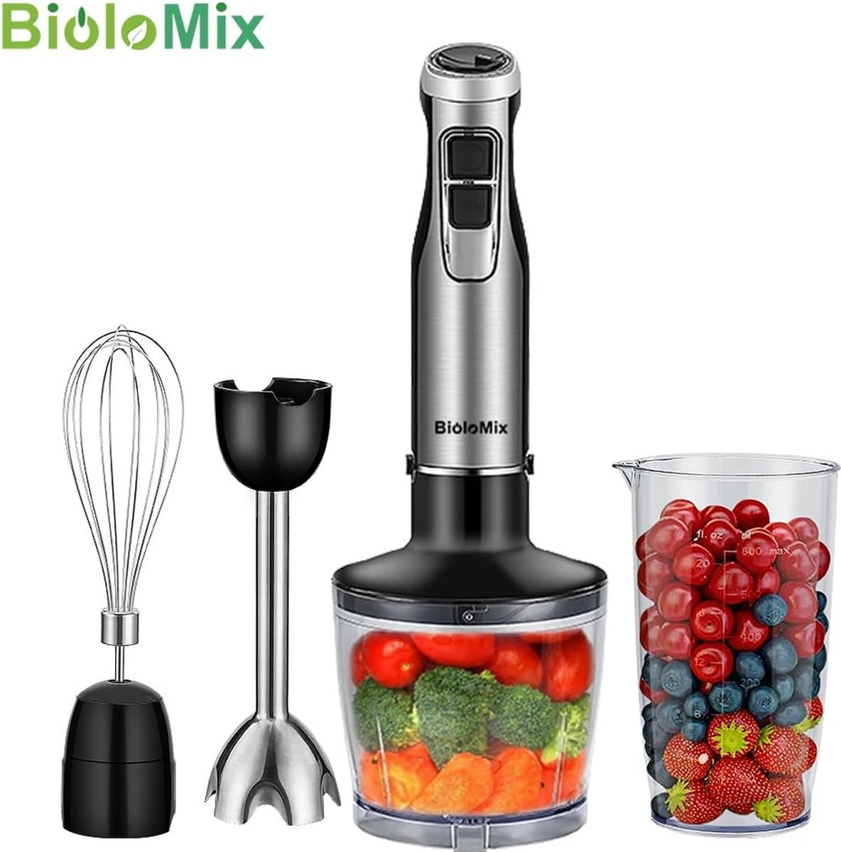 Jurrys Blender - Mixer - Stamper - 1200W - 4 in 1 - Roestvrijstaal - High power - Smoothie — afbeelding 1