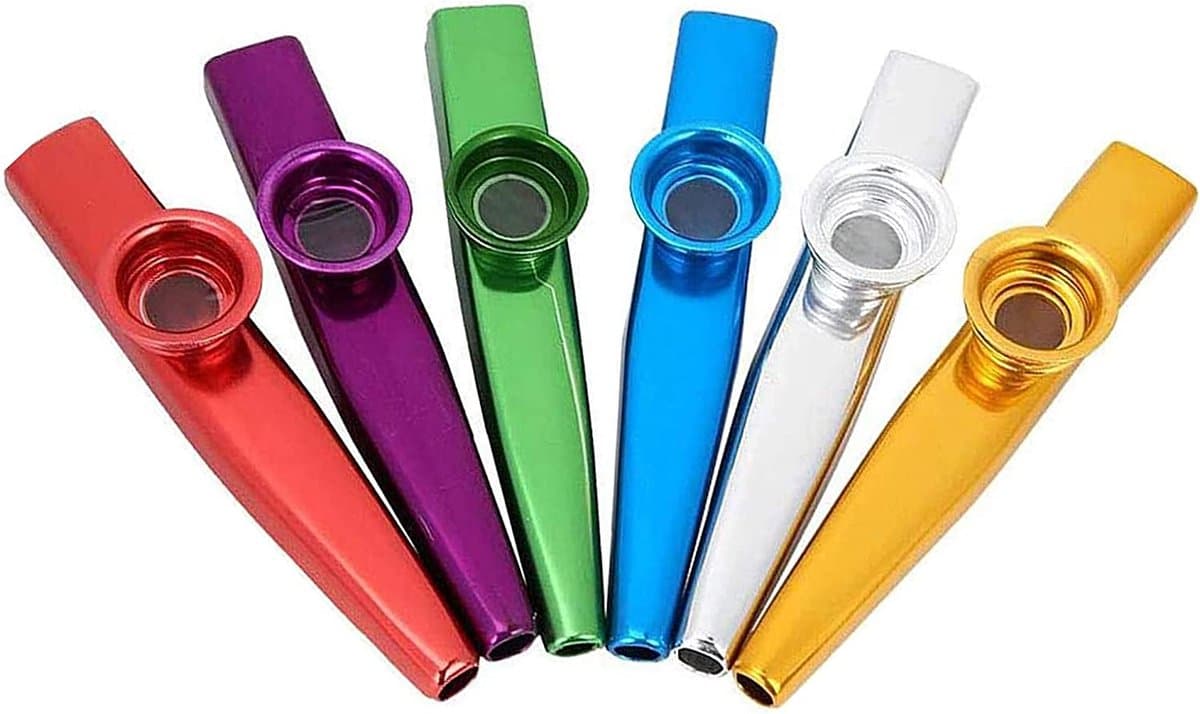Kazoo Metaal - 6 Stuks - Kazoo Fluit in Diverse Kleuren - Muziekinstrumenten voor Kinderen — afbeelding 1