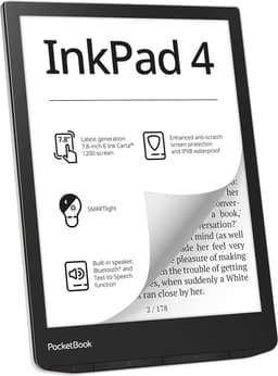 PocketBook InkPad 4 e-reader – 7.8 inch E Ink Carta 1200-scherm – 32 GB – waterdicht – Stardust Silver — thumbnail 1