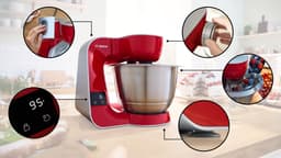 Bosch MUM5 - MUM5X720 - Keukenmachine - 1000W - 3,9L - Met Weegschaal en Timer - Rood — thumbnail 3