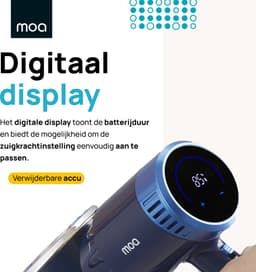 MOA Steelstofzuiger Ultra - 2-in-1 - Kruimeldief - Draadloos - 180 Watt - Zonder zak - VC03DB — thumbnail 3