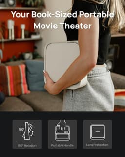 Mini beamer - Projector - Beamerscherm - Projectiescherm - Outdoor & Indoor Projector - — thumbnail 2
