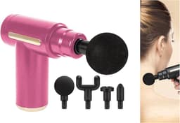Compact massagepistool met accessoires - Draadloze vibratietherapie voor spierherstel — thumbnail 5