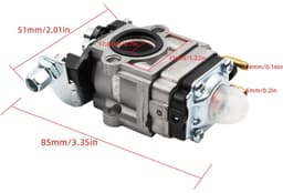 Carburateurset - Buis met pakking - Bougie en brandstoffilter - Voor carburateur grasmaaier 52cc 49cc 43cc — thumbnail 2