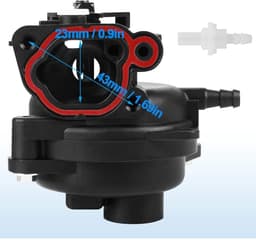 Accessoires voor grasmaaiers - Carburateur van grasmaaiermotor Compatibel met Briggs & Stratton 799583 591160 593261 591110 - Luchtfilter van carburateur — thumbnail 5