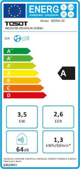 TOTOS Mona-20 Mobiele Airco – 3,5 kW – Met WiFi & Afstandsbediening – Wit — thumbnail 4