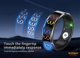 WizBay Premium Select® Smart Ring Color LED Zwart - Maat 12 - Hartslag Slaap Zuurstof - Gesture - Multi Sport Modi — thumbnail 5