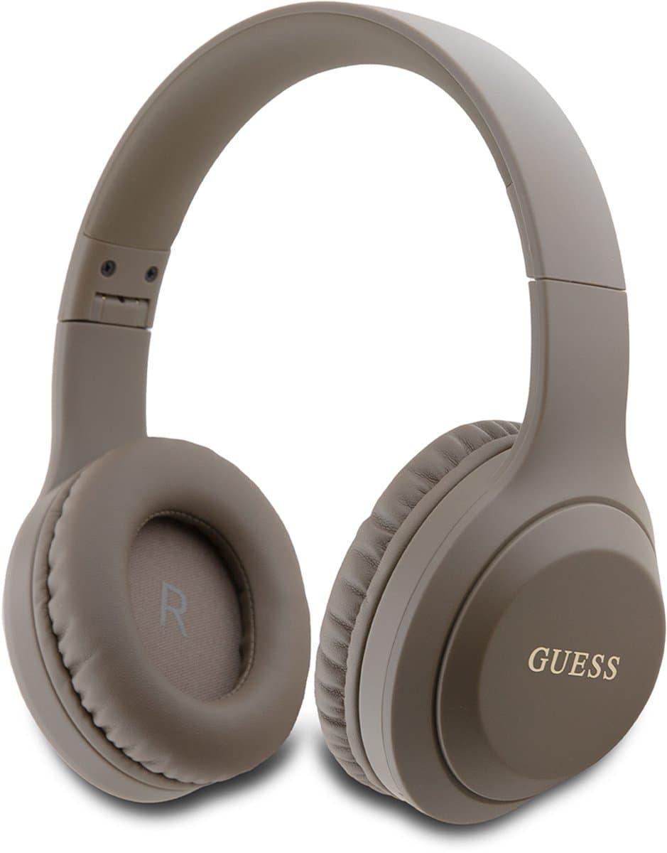 Guess Draadloze Koptelefoon - Classic Silver Logo Over-Ear Bluetooth Headphone - Bruin — afbeelding 1