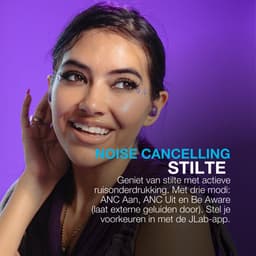JLab Go Pop ANC Draadloze Oordopjes - Noise Cancelling Oortjes Draadloos - 24 uur Batterijduur - Bluetooth Multipoint - Met Microfoon - Geschikt voor Android en Apple - Clear Purple — thumbnail 3