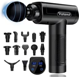 Massagepistool, Spierpercussiemassagepistool met 30 Snelheden Stille Handmassagepistool met LCD Aanraakscherm 10 Koppen Massagepistool voor Schouderlichaam Rugontspanning — thumbnail 1