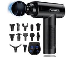 Massagepistool, Spierpercussiemassagepistool met 30 Snelheden Stille Handmassagepistool met LCD Aanraakscherm 10 Koppen Massagepistool voor Schouderlichaam Rugontspanning