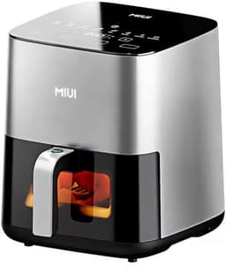 Airfryer - Hete Luchtfriteuse - 5L Elektrische Friteuse / Oven - Oilless Fornuis Met Aanraakingsbediening - Anti-aanbaklaag - Kijkvenster - Familiegrootte - Met beveiligingsslot - Zwart — thumbnail 1