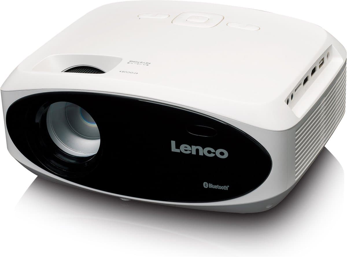 Lenco Beamer - Full HD 1080P - Projector met Bluetooth - LPJ-900WH Mini Beamer - Wit — afbeelding 1