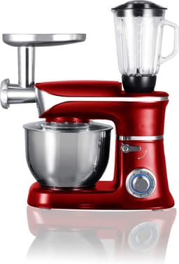 Royalty Line® PKM1900BG 3 in 1 Keukenmachine - 6.5 L Keukenrobot - 1900W Foodprocessor - Keukenmixer Met Blender & Vleesmolen - Rood — thumbnail 2