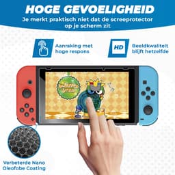 2 Stuks - Tempered Glass Screenprotector Protection Kit geschikt voor de Nintendo Switch - Screen Protector Set - Dual Pack — thumbnail 2