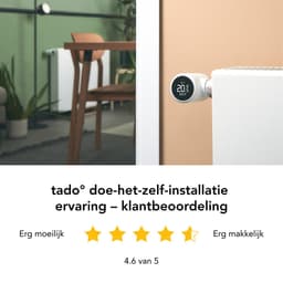 tado° Slimme Radiatorknop X - Slimme Thermostaatknop - Starterkit - incl. Matter Bridge & 4 Radiatorknoppen - werkt met Google Home, Alexa & Apple Homekit - Zwart/Wit — thumbnail 5