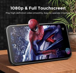 Mp3 speler met Bluetooth, 72.GB, 4.0-inch mp3-mp4-speler met volledig touchscreen met WiFi-overdracht, draagbare HiFi Sound Walkman digitale muziekspeler met FM-radio, recorder, browser (zwart) — thumbnail 4