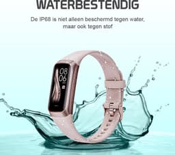 Otiume Activity Tracker - Stappenteller en Hartslagmeter - Sporthorloge - Smartwatch - Dames Heren en Kinderen - Amoled - Bloeddrukmeter - Roze — thumbnail 2