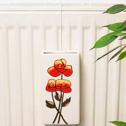 Luchtbevochtiger voor verwarming - keramische radiator luchtverdamper met bloemmotieven - 3-pack — thumbnail 2