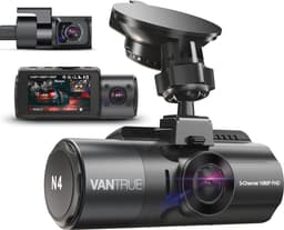 3 Lens Dashcam 1440P + 1080P met Infrarood Nachtzicht en 24/7 Parkeermodus — thumbnail 1