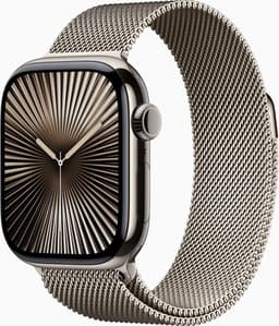 Apple Watch Series 10 - Wifi + 4G - 46mm - Natural Titanium Case met Natural Milanese band - M/L — thumbnail 2