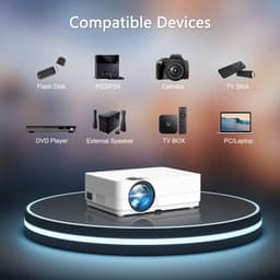 Equivera Mini Beamer - Draagbare Beamer - Beamer - Mini Beamer Projector - Projector - Mini Projector — thumbnail 2