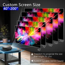 Equivera Mini Beamer - Draagbare Beamer - Beamer - Mini Beamer Projector - Projector - Mini Projector — thumbnail 4