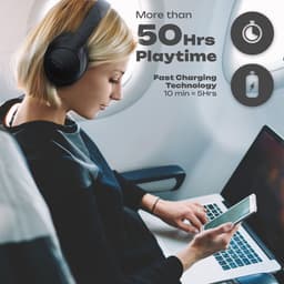 PowerLocus P3 - Bluetooth Koptelefoon – Draadloos – Over-ear – 50 uur batterijduur – Microfoon – Black Line — thumbnail 3