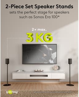 Goobay Luidspreker standaard Modern Era 1 Base, compatibel met de Sonos Era 100, zwart — thumbnail 3
