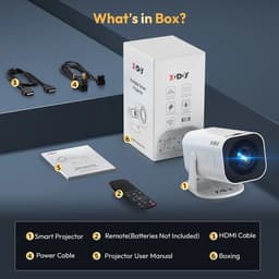 Lamor Mini Beamer - Beamers - Thuisbioscoop - Projector - HD-resolutie van 1280 x 720 - 40 tot 130 inch - 4K - 300 ANSI-lumen — thumbnail 4