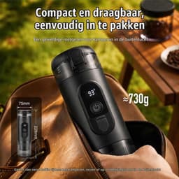 Draagbare koffiezetapparaat, espressomachine, 2-in-1, oplaadbaar, zelfverwarmend, compatibel met NS-capsules en gemalen koffie, mini-koffiezetapparaat, USB-C, voor reizen, camping, auto, kantoor — thumbnail 3