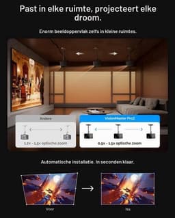 Beamer Laser - 3000 Lumen Helderheid - 3840 x 2160 Pixels Resolutie - 15000:1 Contrast - Draagbaar - Thuisbioscoop — thumbnail 5