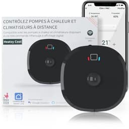 WiFi-thermostaat, intelligente draadloze controller voor warmtepomp en airconditioner, compatibel met,, energie-efficiënt — thumbnail 1