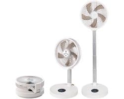 NAXSIR Oplaadbare Staande Ventilator - Camping Ventilator -88 cm - Draadloos met Afstandsbediening - 6 Snelheden - USB-C