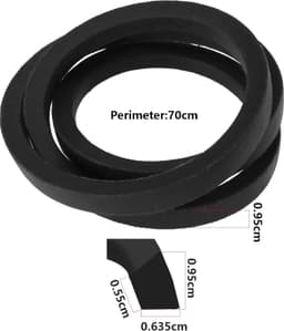 Dailygoods- Aandrijfriem V-riem - Vervangingsonderdeel 1209470 - Compatibel met Toro Timemaster - Grasmaaier - Eenvoudig te installeren - Zwart, 70 cm — thumbnail 3