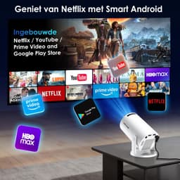 Mini Beamer LED - 1280 x 720 Resolutie - 1800 ANSI Lumen - Draagbaar - Voor Huisbioscoop En Reizen — thumbnail 5