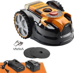 Robotmaaier – Robotgrasmaaier – Automatisch Grasmaaier – Draadloze Maaier – Robot Grasmaaier – Tot 200 m² – Spiraalmaaifunctie & Verstelbare Maaihoogte — thumbnail 4