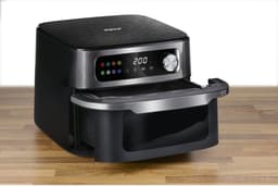 alpina Air Fryer XXL 10L - Heteluchtfriteuse - 1700W - 8 Programma's - Digitaal Display - Geschikt voor 1500 Gram Friet - Uitschuiflade - 40x28,5x41,9cm - Zwart — thumbnail 2