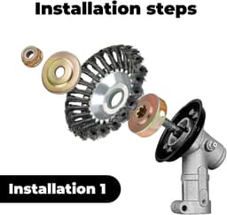 SnelShoppen - Pack van 5 grasmaaier adapter set, accessoires voor haartrimmers, stabiele prestaties, robuust met eenvoudig te installeren metalen blad — thumbnail 2