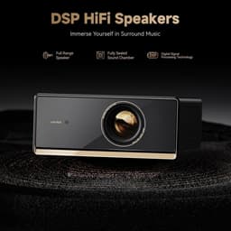 SnelShoppen - 4K HDR10 Beamer, Smart Projector met Google TV, Netflix, 1100 ANSI Lumen, Stil 26 dB, 1080P FHD, 5G+2.4G WiFi, Bluetooth, Spraakbedienin — thumbnail 5