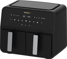 HYUNDAI - Dubbele Airfryer XXL - 9 Liter - 2 x 4,5 Liter - 1700 W - 8 Programma’s - Touchscreen - Zwart — thumbnail 4