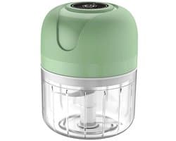LISM-Elektrische uien- en knoflooksnijder (250 ml) – Draadloos met USB-oplaadfunctie – 6 messen Geschikt voor uien, fruit, noten en vlees; een praktische keukenhulp.