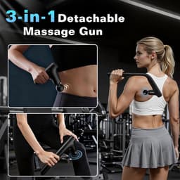 Spier Massage Gun - Herstel Apparaat - Spierherstel Bevorderen - Verstelbare Lange Handgreep - 39.5 cm Lengte - Zwart — thumbnail 4