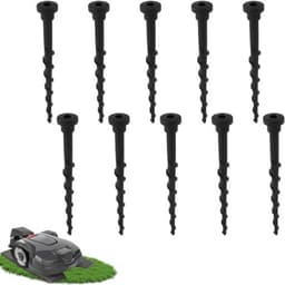 10 stuks aardschroeven - bodemschroeven voor grasmaaier - laadstation bevestiging op gazon - vloer (zwart) — thumbnail 1