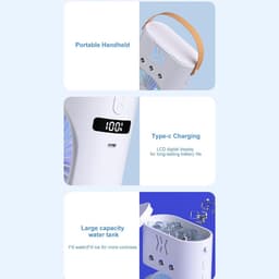 Vernevelende Ventilator - Mini Air Cooler - Persoonlijke Koeling - 3 Snelheden - 500ml Tank - Wit — thumbnail 3